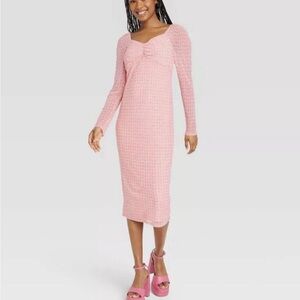 Pink Long Sleeve Dress